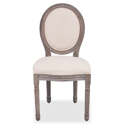 vidaXL Chaises de salle à manger 6 pcs Crème Tissu