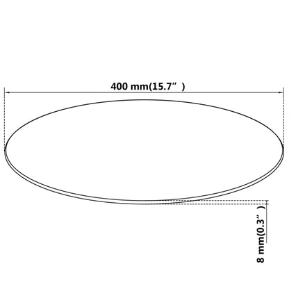 vidaXL Plateau de table en verre trempé rond 400 mm