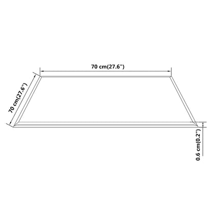 vidaXL Plateau de table en verre trempé carré 700 x 700 mm