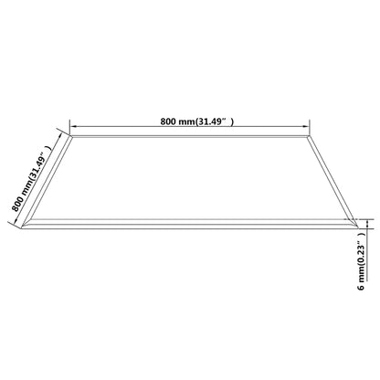vidaXL Plateau de table en verre trempé carré 800 x 800 mm