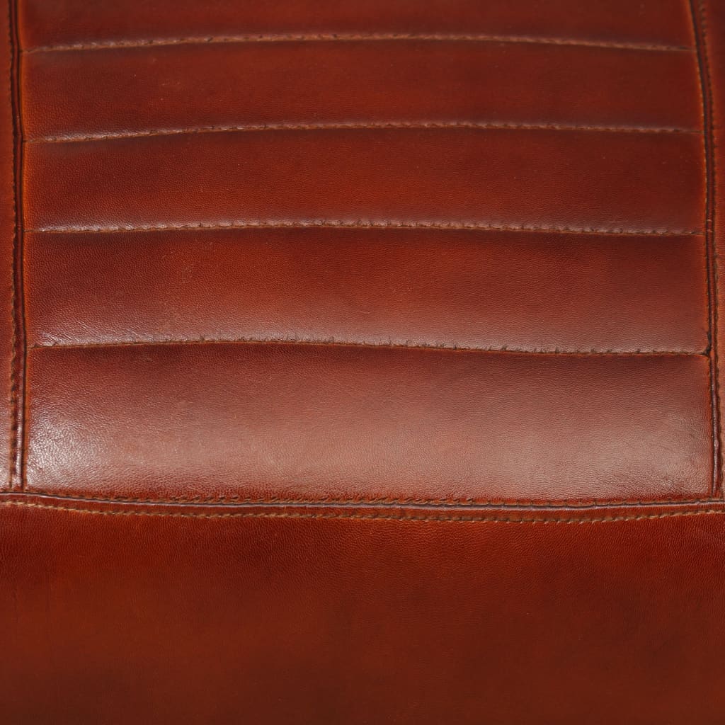 vidaXL Loungesessel Braun Echtleder