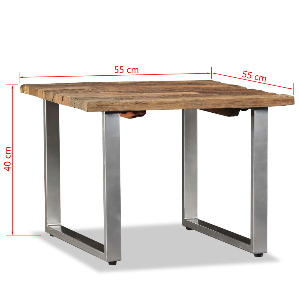 vidaXL Table basse en bois de récupération massif 55x55x40 cm