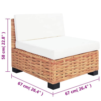 vidaXL Sofagarnitur 18-tlg. Natürliches Rattan