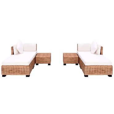 vidaXL Sofagarnitur 16-tlg. Natürliches Rattan