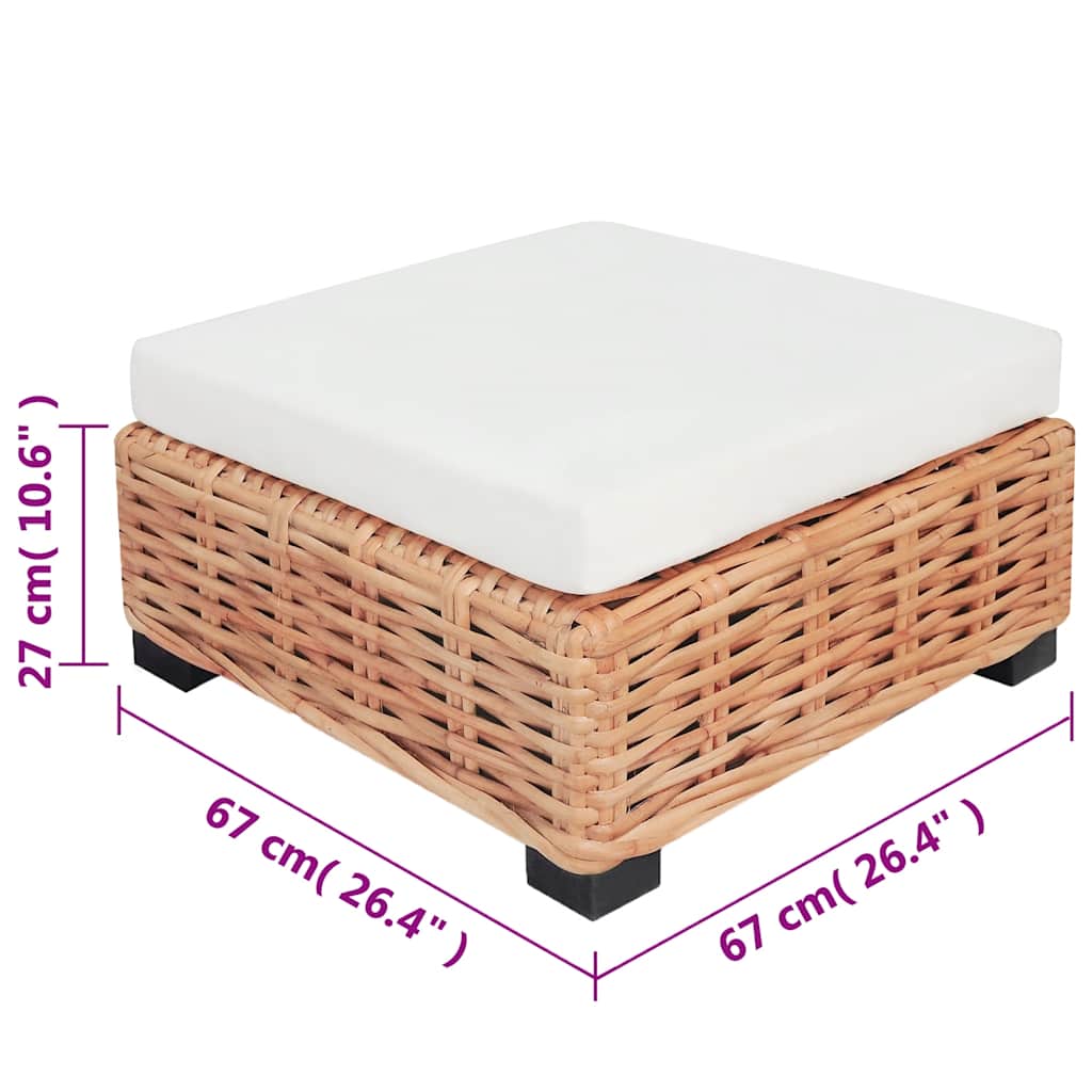 vidaXL Sofagarnitur 14-tlg. Natürliches Rattan