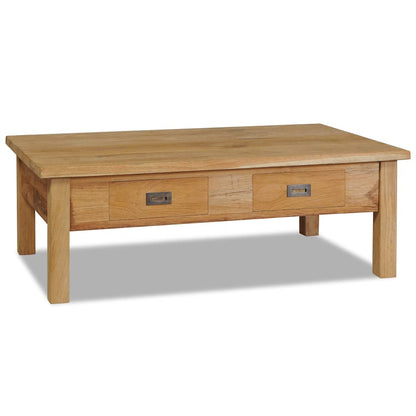 vidaXL Table basse en teck massif 100x60x35 cm