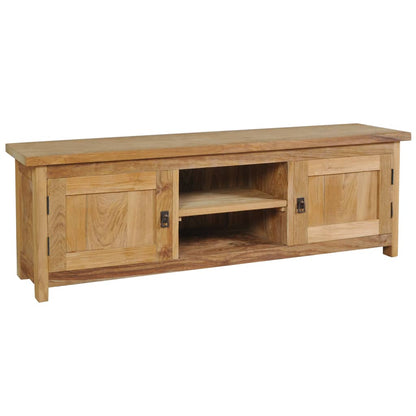 vidaXL Meuble TV en teck massif 120x30x40 cm