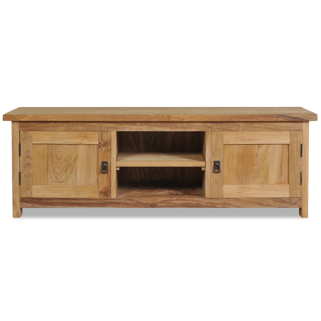 vidaXL Meuble TV en teck massif 120x30x40 cm