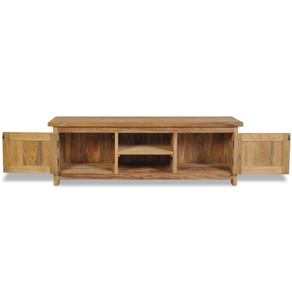 vidaXL Meuble TV en teck massif 120x30x40 cm
