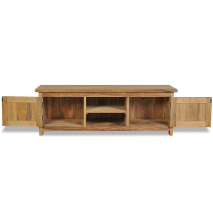 vidaXL Meuble TV en teck massif 120x30x40 cm