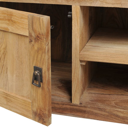 vidaXL Meuble TV en teck massif 120x30x40 cm