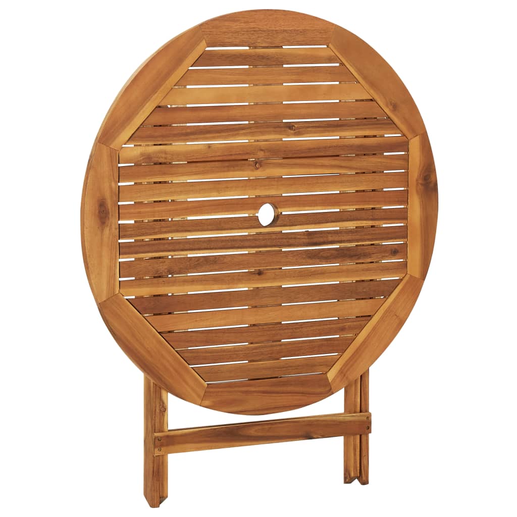 vidaXL Salon de jardin 5 pièces pliant en bois d'acacia massif