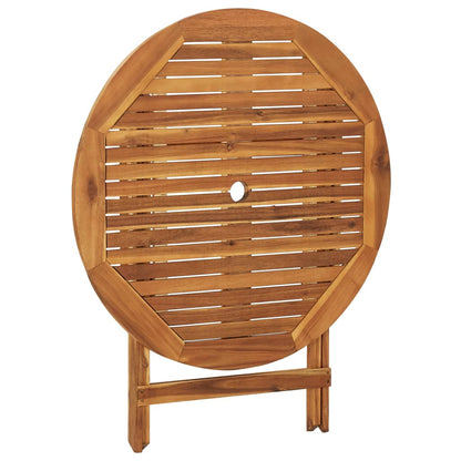vidaXL Salon de jardin 5 pièces pliant en bois d'acacia massif