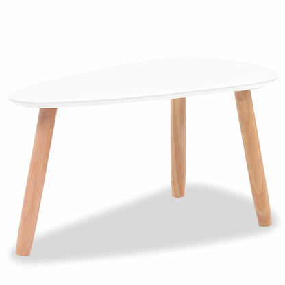 vidaXL Lot de 2 tables basses en pin massif blanc