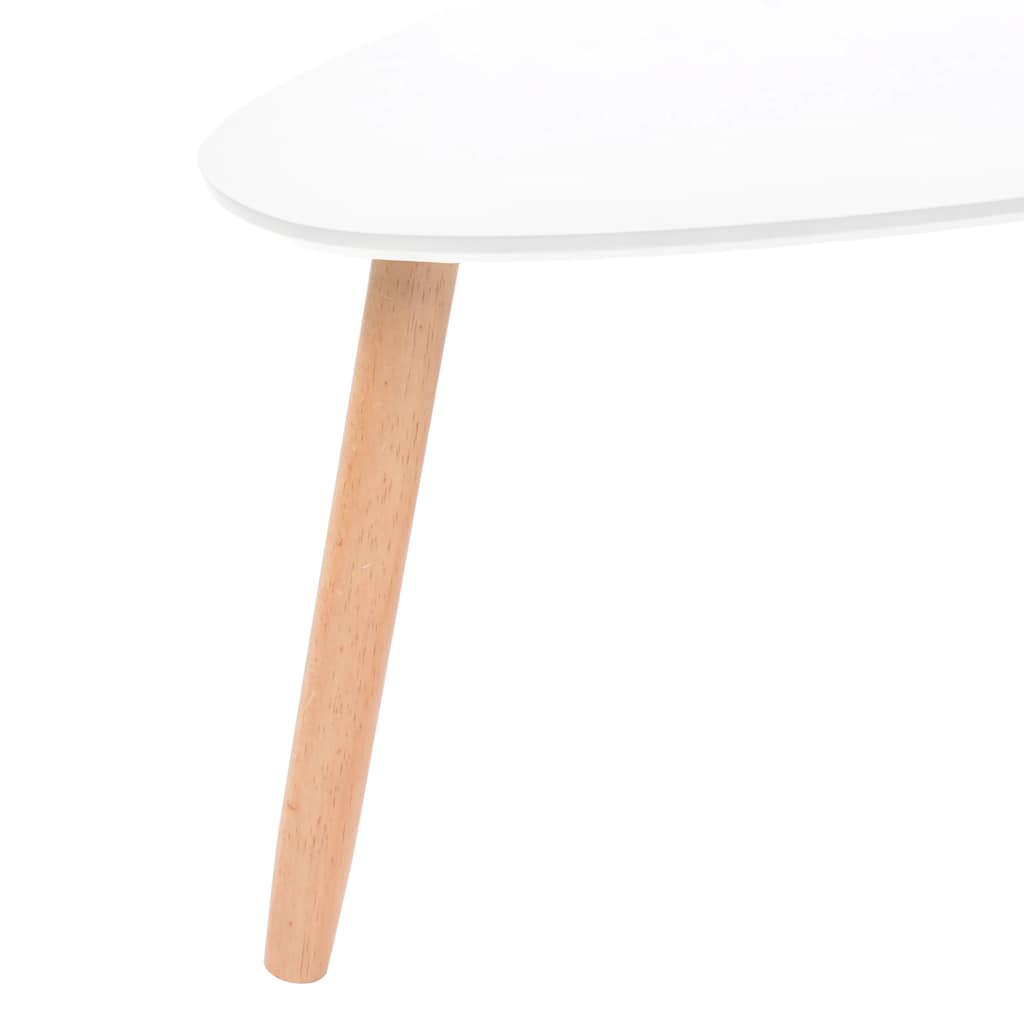 vidaXL Lot de 2 tables basses en pin massif blanc