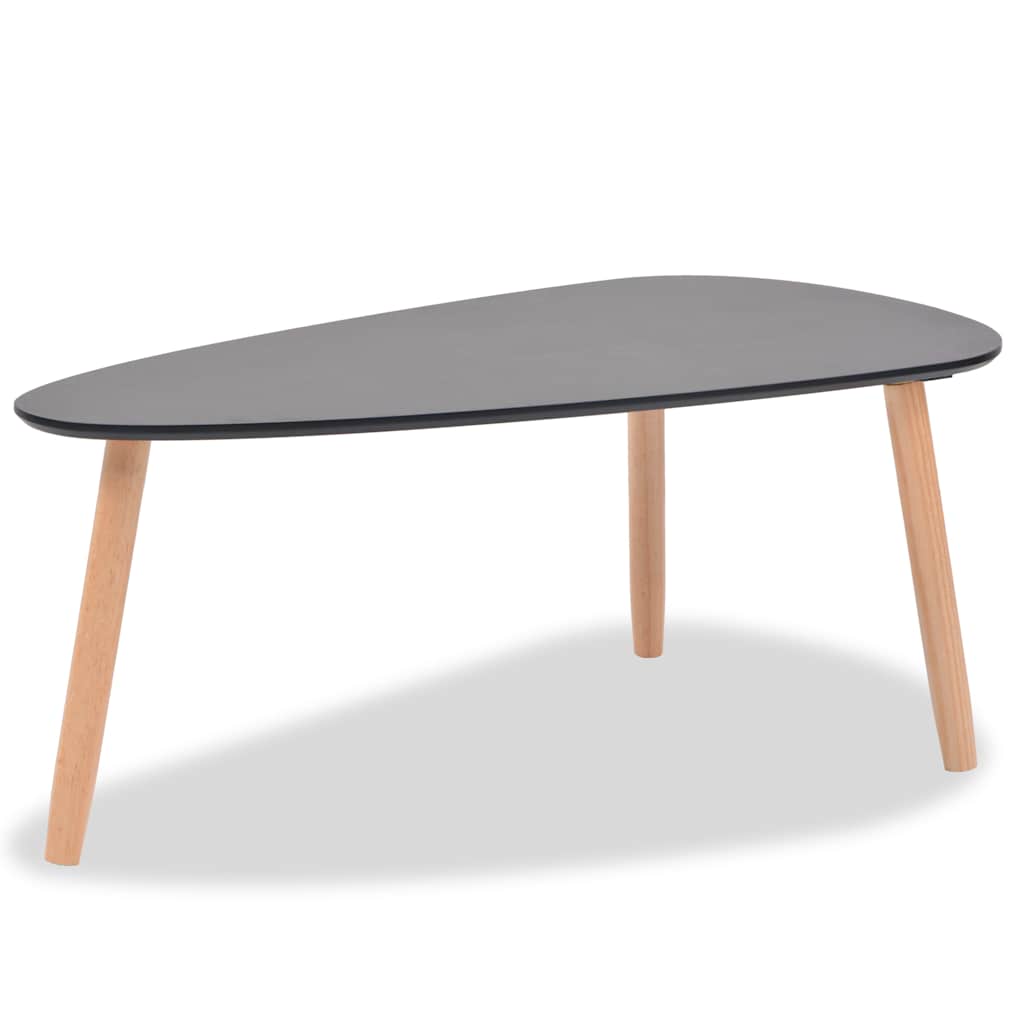 vidaXL Ensemble de 2 tables basses en pin massif noir
