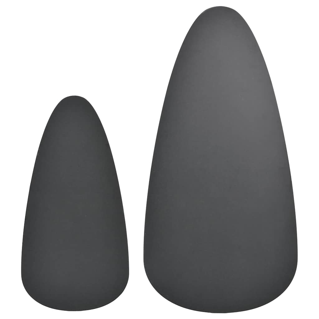 vidaXL Ensemble de 2 tables basses en pin massif noir