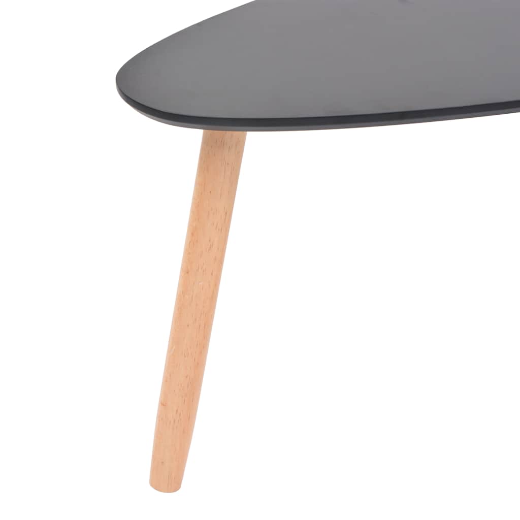 vidaXL Ensemble de 2 tables basses en pin massif noir