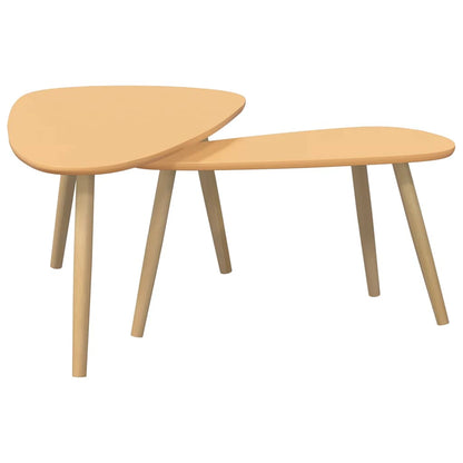 vidaXL Ensemble de 2 tables basses en pin massif marron