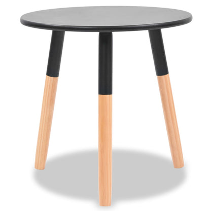 vidaXL Beistelltisch Set 2 Stk. Kiefernholz Massiv Schwarz