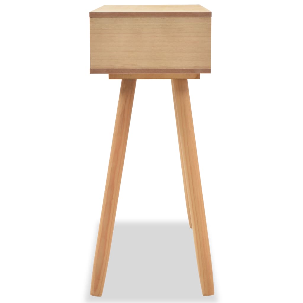 vidaXL Konsolentisch Kiefernholz Massiv 80 x 30 x 72 cm Braun