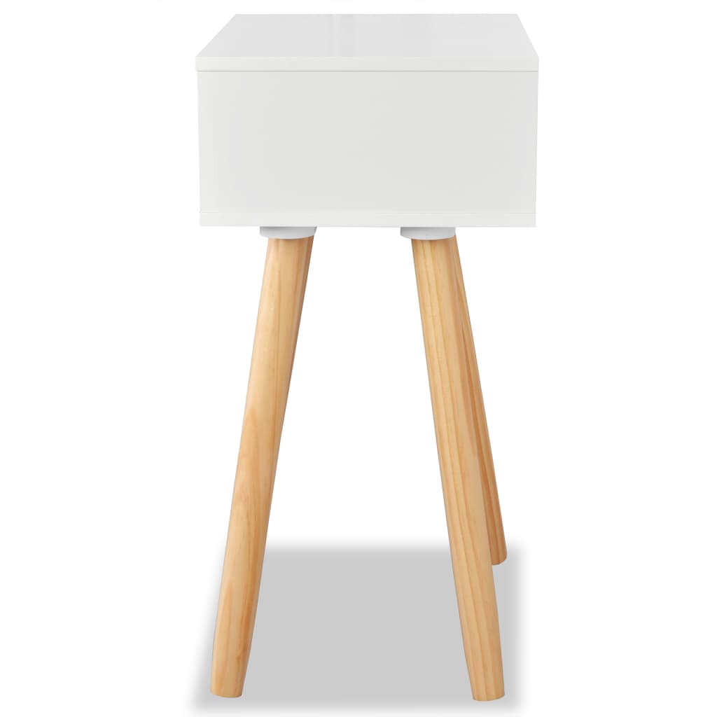 vidaXL Tables de chevet 2 pcs Bois de pin massif 40x30x61 cm Blanc