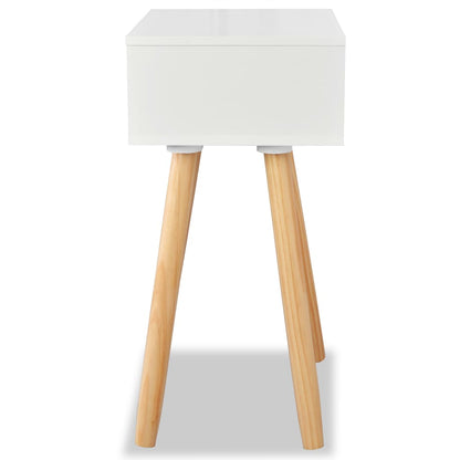 vidaXL Tables de chevet 2 pcs Bois de pin massif 40x30x61 cm Blanc