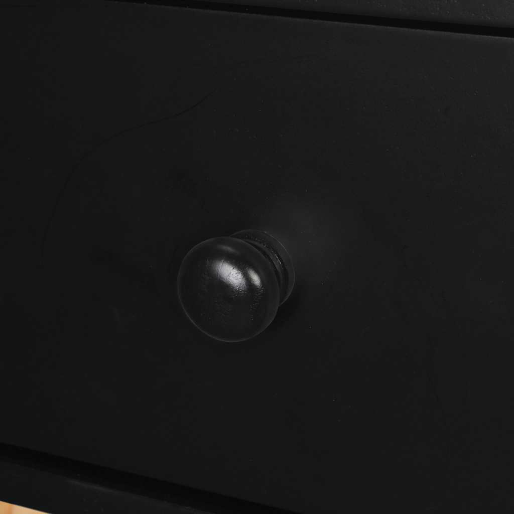 Nachttische 2 Stk. Massivholz Kiefer 40x30x61 cm Schwarz