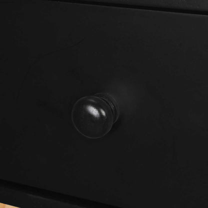 Nachttische 2 Stk. Massivholz Kiefer 40x30x61 cm Schwarz