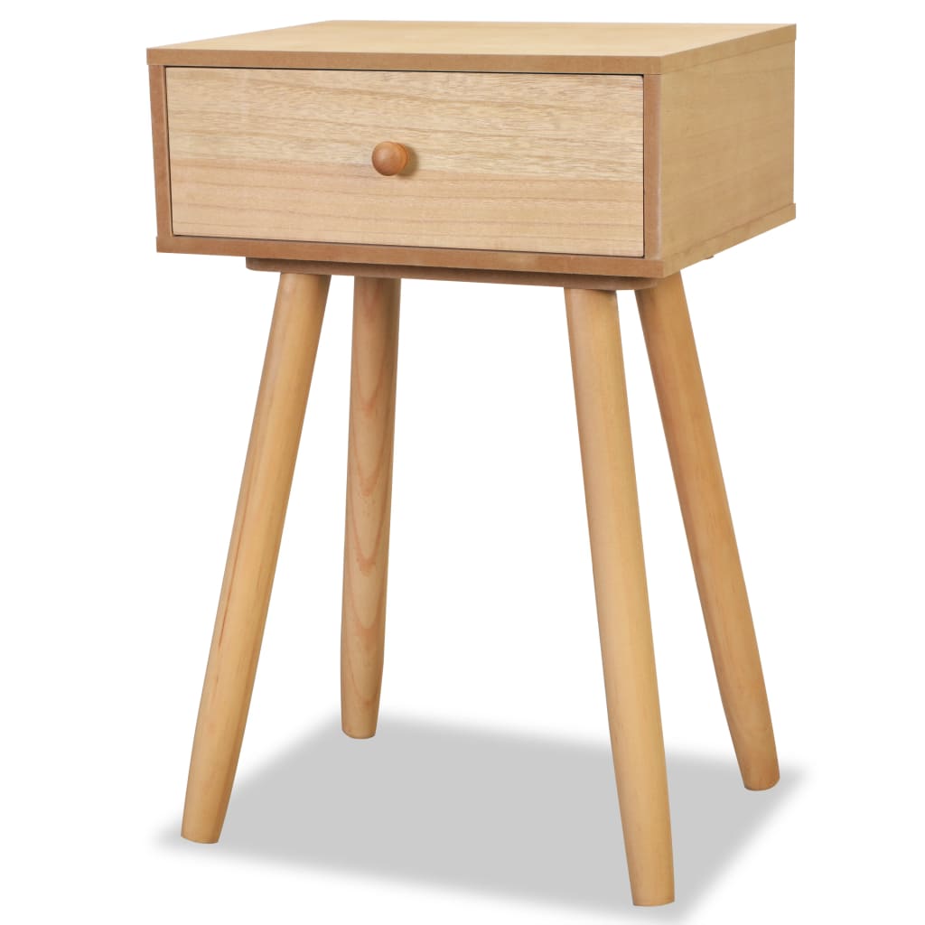 vidaXL Tables de chevet 2 pcs Bois de pin massif 40x30x61 cm Marron