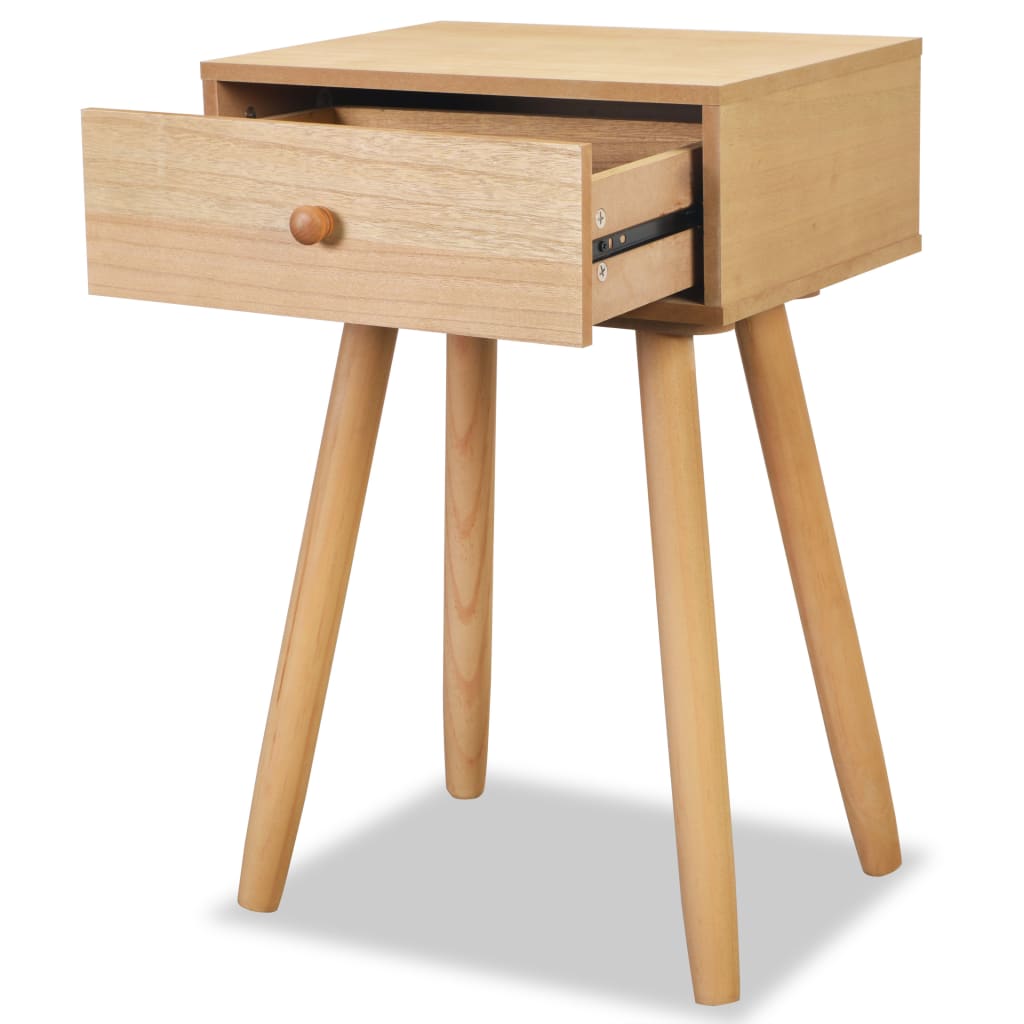 vidaXL Tables de chevet 2 pcs Bois de pin massif 40x30x61 cm Marron