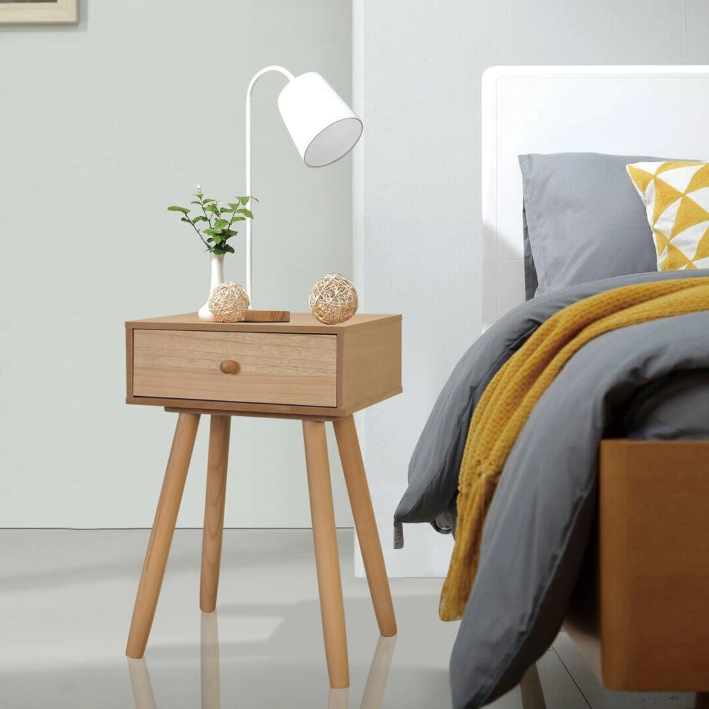 vidaXL Tables de chevet 2 pcs Bois de pin massif 40x30x61 cm Marron