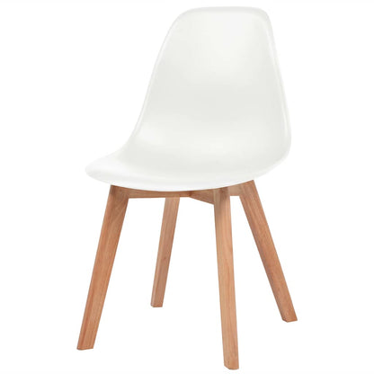 vidaXL Esszimmerstühle 6 Stk. Weiß Kunststoff