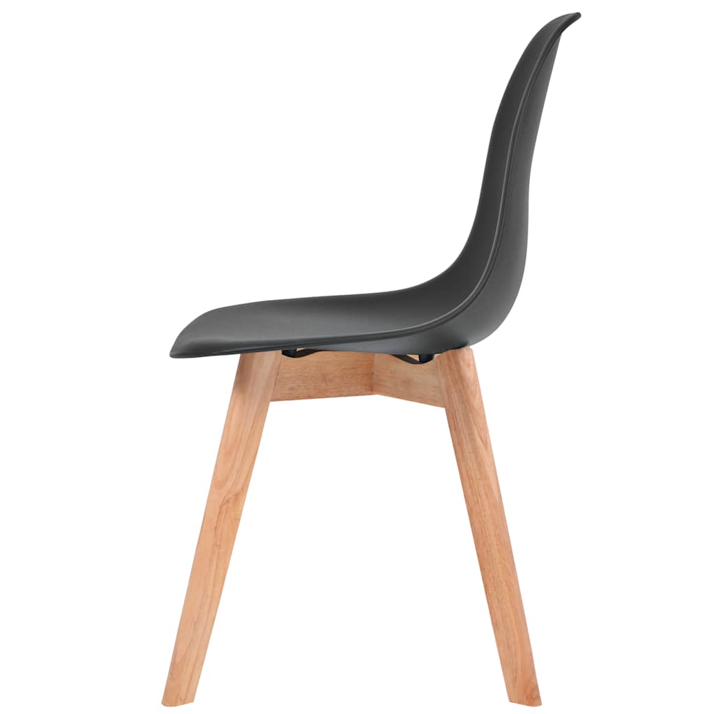 vidaXL Chaises de salle à manger 2 pcs Noir Plastique