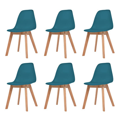 vidaXL Chaises de salle à manger 6 pcs Turquoise Plastique
