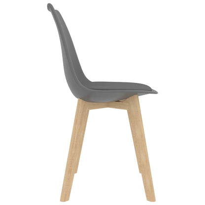 vidaXL Chaises de salle à manger 2 pcs Gris Plastique