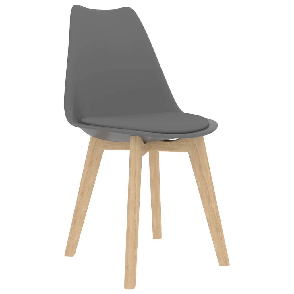 vidaXL Chaises de salle à manger 4 pcs. Gris Plastique