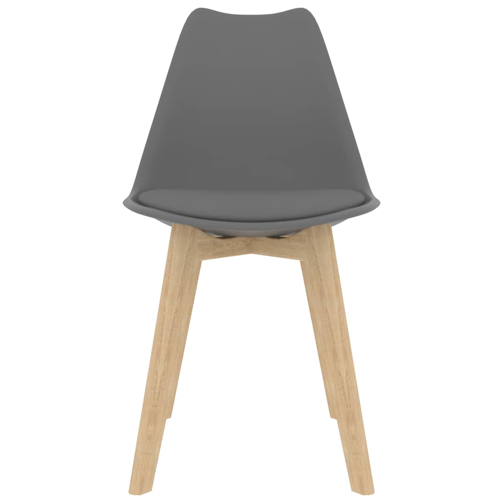 vidaXL Chaises de salle à manger 4 pcs. Gris Plastique