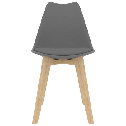 vidaXL Chaises de salle à manger 4 pcs. Gris Plastique