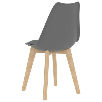 vidaXL Chaises de salle à manger 4 pcs. Gris Plastique