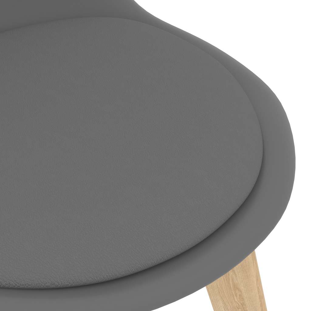 vidaXL Chaises de salle à manger 4 pcs. Gris Plastique