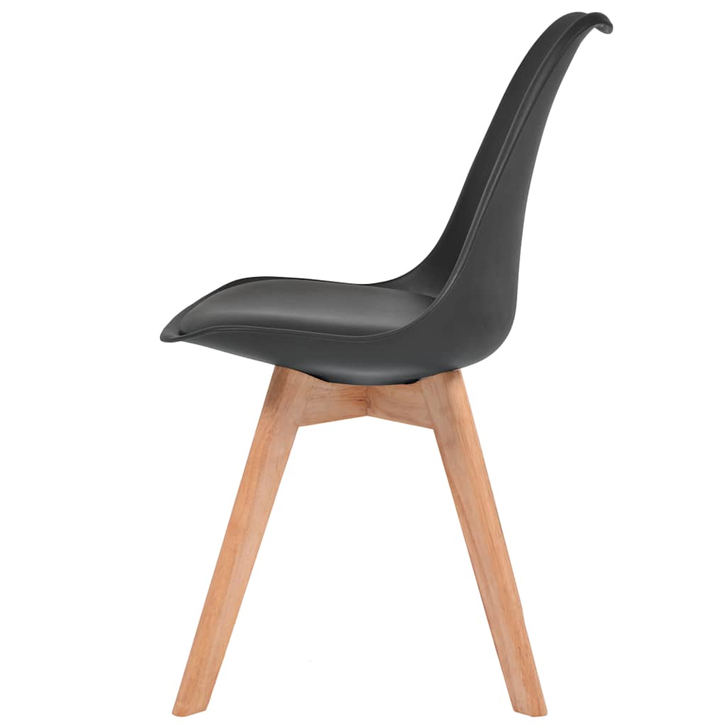 vidaXL Chaises de salle à manger 4 pcs Noir Plastique