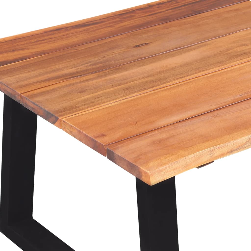 vidaXL Table basse bois d'acacia massif 110x60x40 cm