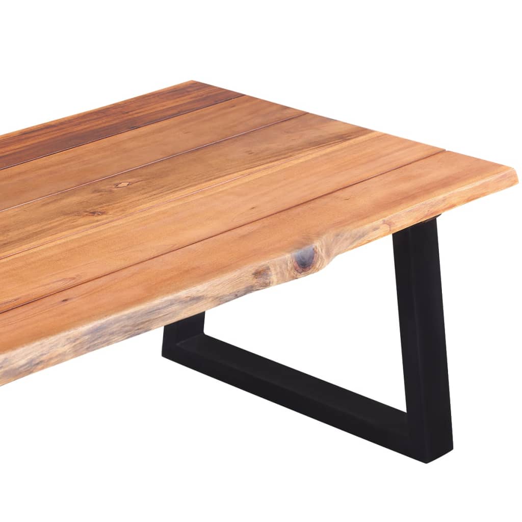 vidaXL Table basse bois d'acacia massif 110x60x40 cm