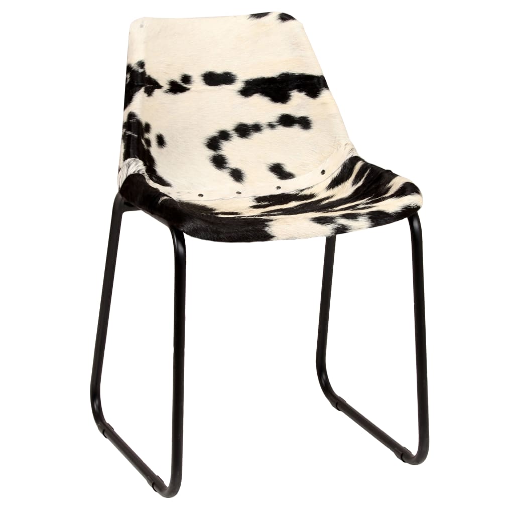 vidaXL Chaises de salle à manger 2 pcs. Cuir de chèvre véritable