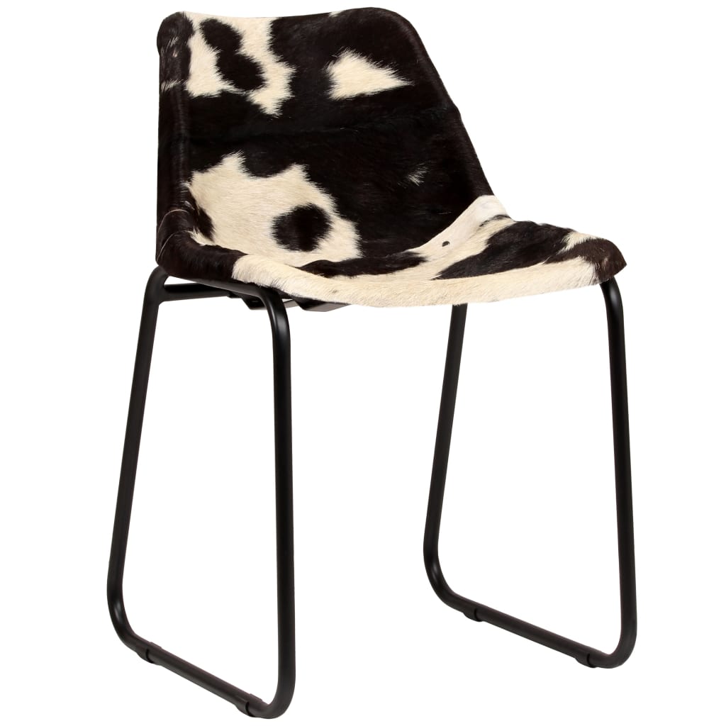 vidaXL Chaises de salle à manger 2 pcs. Cuir de chèvre véritable