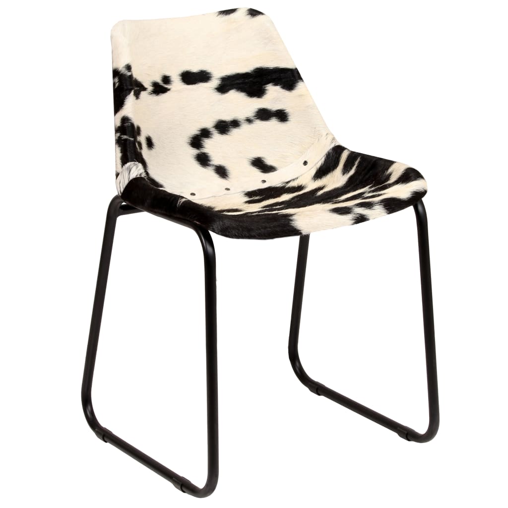 vidaXL Chaises de salle à manger 2 pcs. Cuir de chèvre véritable