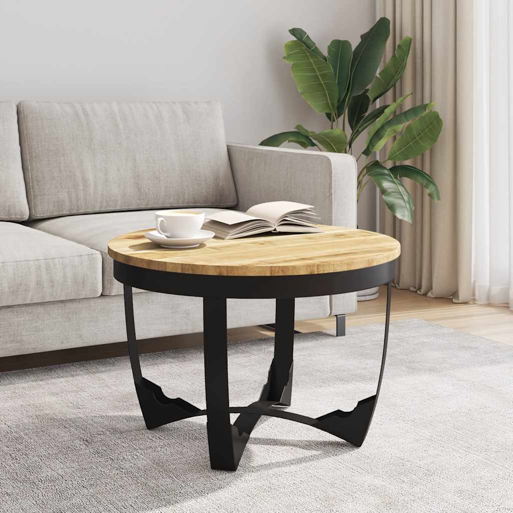 vidaXL Table basse Bois de manguier massif brut 60x40 cm