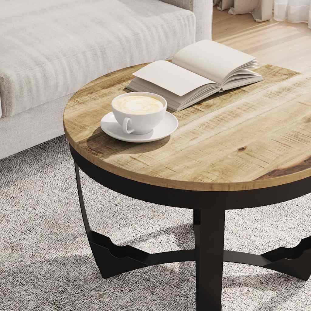 vidaXL Table basse Bois de manguier massif brut 60x40 cm
