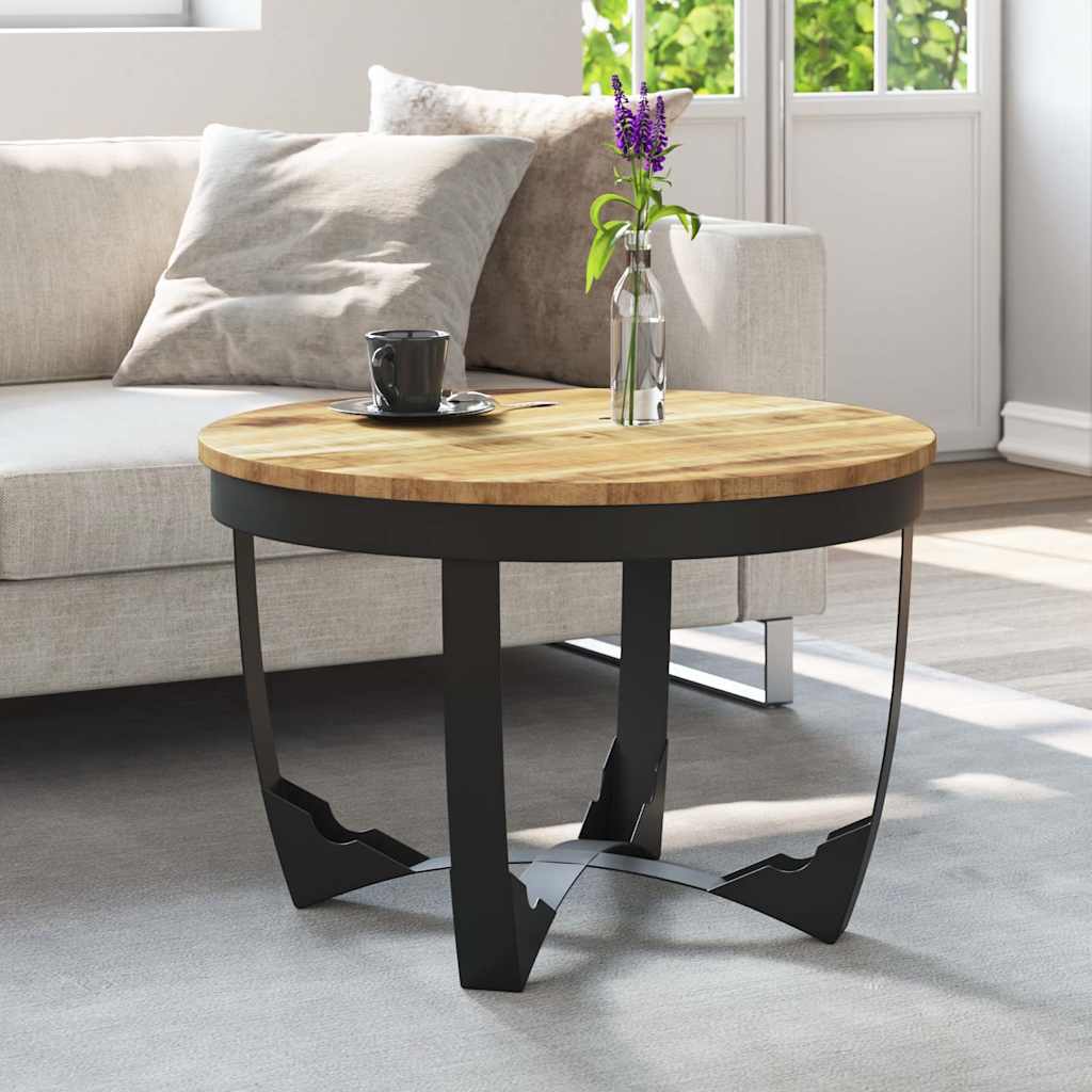 vidaXL Table basse Bois de manguier massif brut 60x40 cm